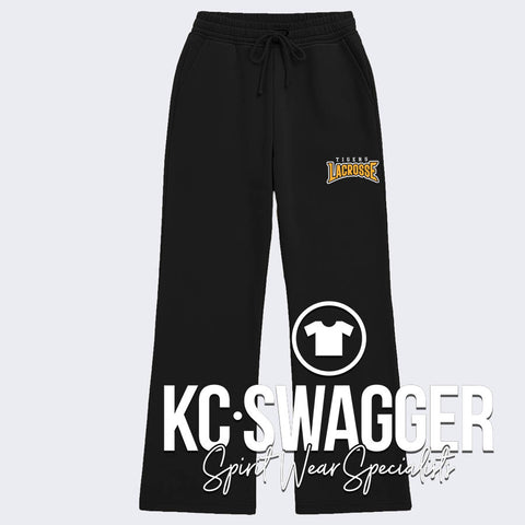 LSHS GIRLS LACROSSE BLACK ENZA LADIES WIDE LEG SWEATPANTS