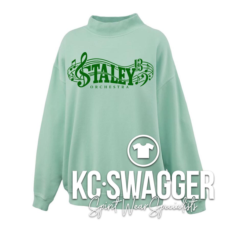 SHS ORCHESTRA GRASSHOPPER PENNANT WOMEN'S SALTWASH MOCKNECK FLEECE
