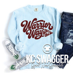 JWE WARRIORS CHAMBRAY COMFORT COLORS SWEATSHIRT