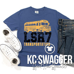 LSR7 TRANSPORTATION CHINA BLUE COMFORT COLORS TEE