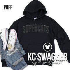 JLE SUPERCATS BLACK GILDAN HOODIE