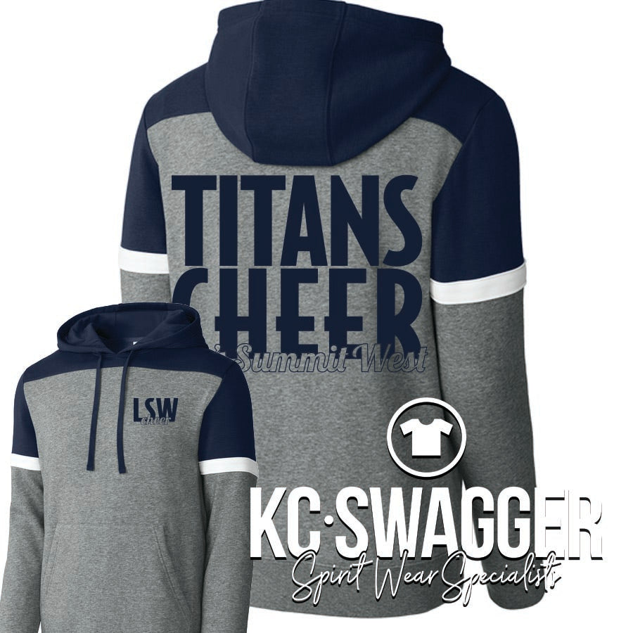 LSW CHEER NAVY COLORBLOCK SPORT-TEK HOODIE