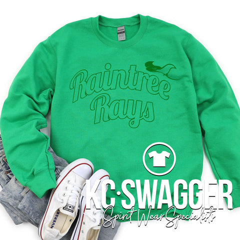 RAINTREE RAYS KELLY GREEN SWEATSHIRT