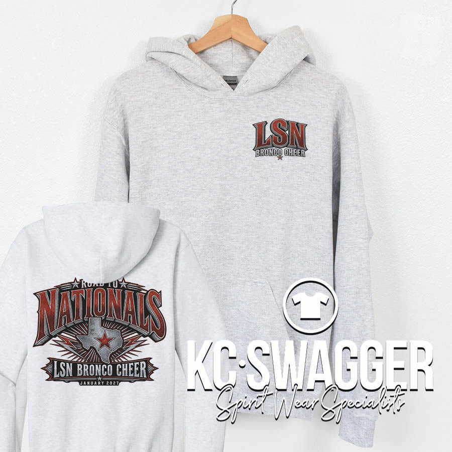 LSN CHEER ASH PORT AND CO HOODIE