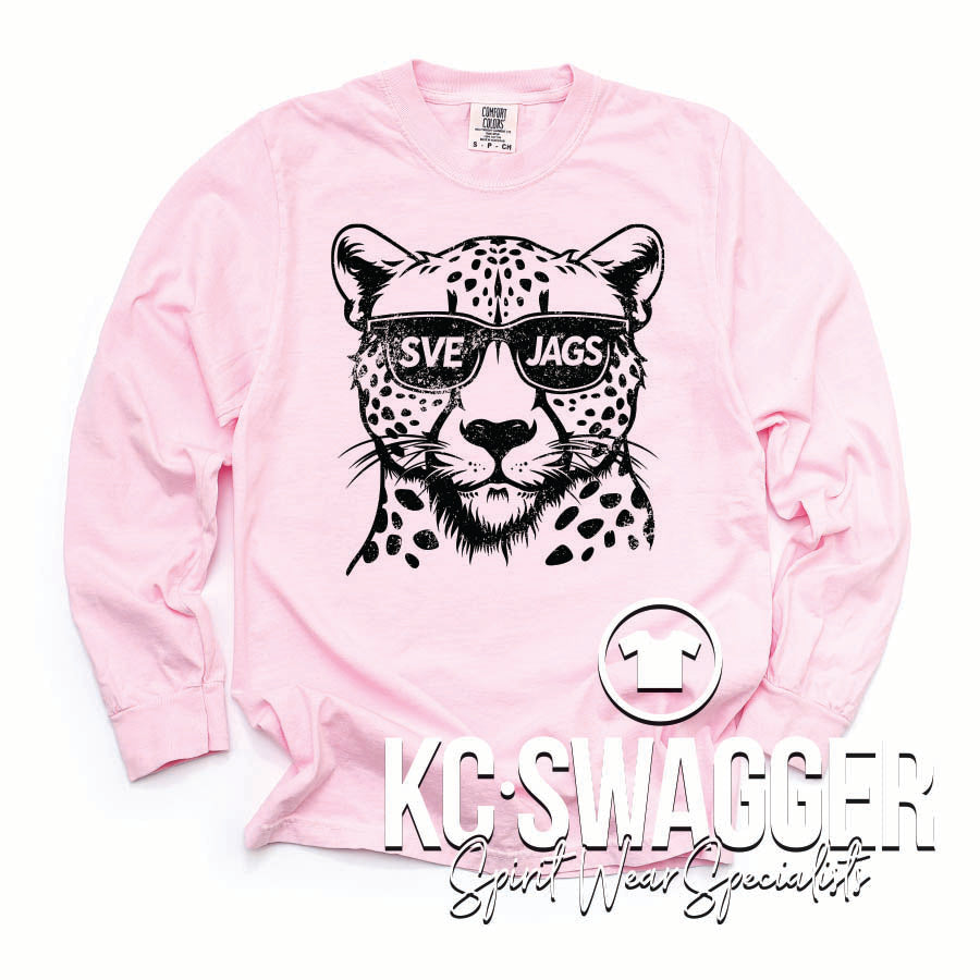 SVE JAGUARS BLOSSOM LONG SLEEVE COMFORT COLORS TEE