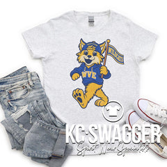 WVE WILDCATS ASH GILDAN 50/50 DRYBLEND TEE