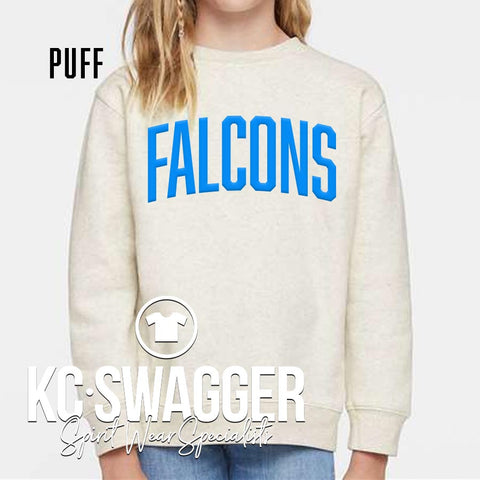 VSE FALCONS HEATHER OATMAL FLEECE SWEATSHIRT