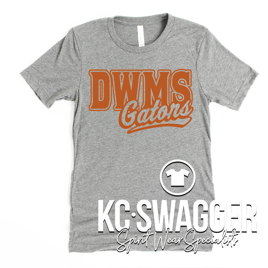 DWMS GATORS ATHLETIC HEATHER BELLA CANVAS TEE