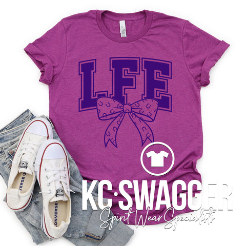 LFE STALLIONS HEATHER MAGENTA BELLA CANVAS TEE