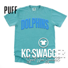 DYE DOLPHINS SEAFOAM COMFORT COLORS TEE