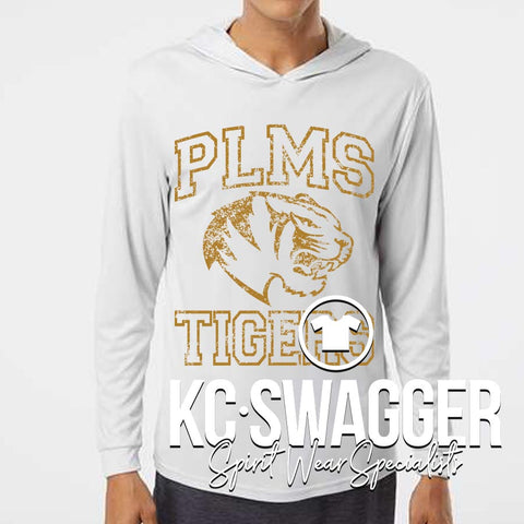 PLMS TIGERS ALUMINUM PARAGON HOODED PERFORMANCE TEE (ADULT ONLY)