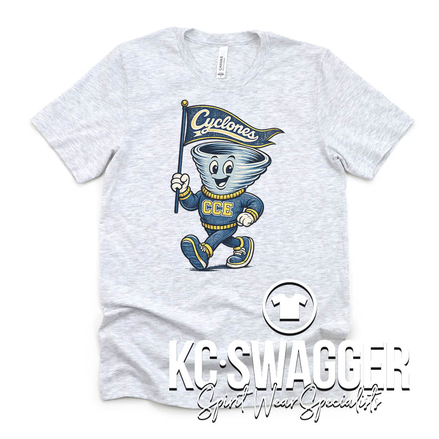 CCE CYCLONES ASH NEXT LEVEL TRIBLEND TEE
