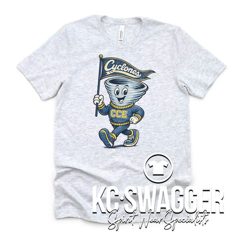 CCE CYCLONES ASH NEXT LEVEL TRIBLEND TEE
