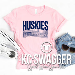 HPE HUSKIES PINK BELLA CANVAS TEE