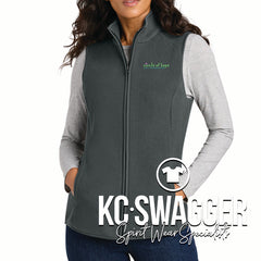 CIRCLE OF HOPE LADIES GRAY STEEL FLEECE VEST