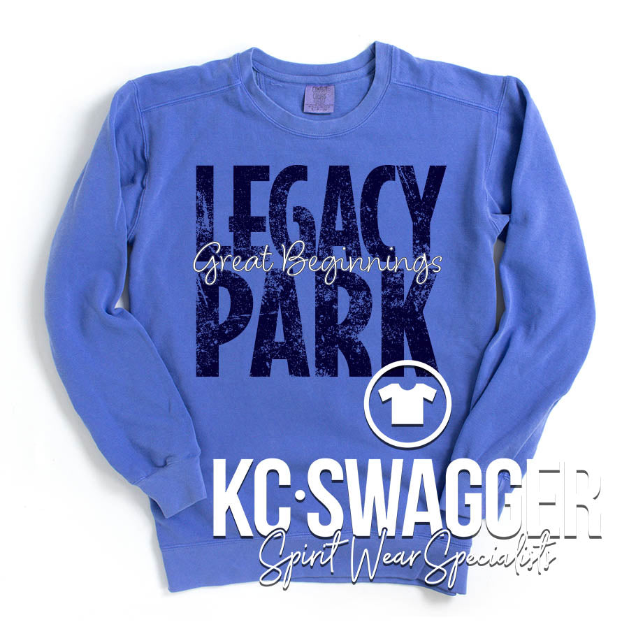 GREAT BEGINNINGS FLO BLUE COMFORT COLORS SWEATSHIRT