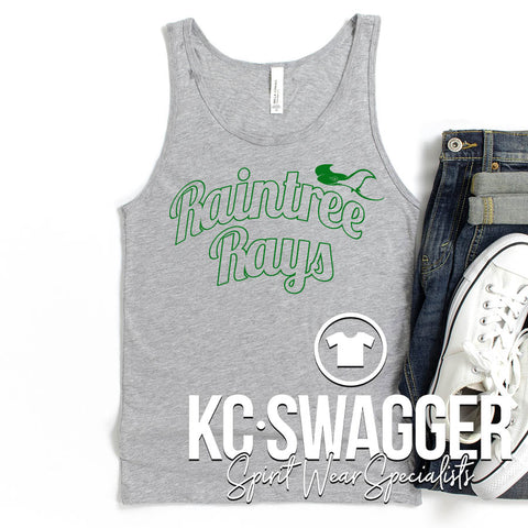 RAINTREE RAYS ATHLETIC GRAY UNISEX TANK