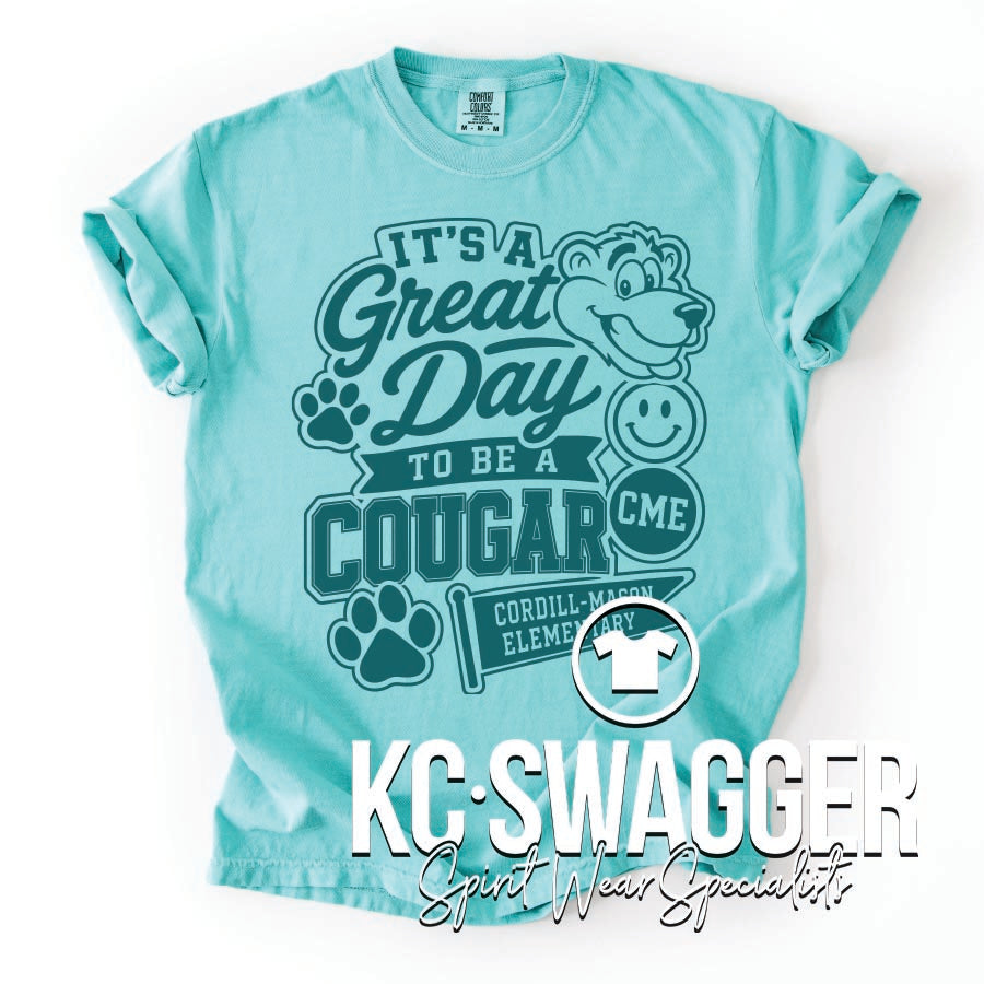 CME COUGARS CHALKY MINT COMFORT COLORS TEE