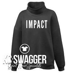 JCI IMPACT BLACK LADIES PENNANT MOCKNECK FLEECE (adult only)