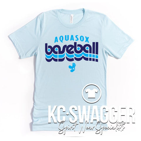 AQUASOX BASEBALL ICE BLUE BELLA CANVAS TEE