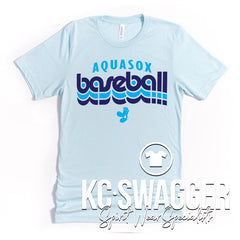 AQUASOX BASEBALL ICE BLUE BELLA CANVAS TEE