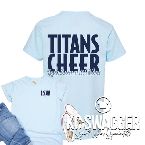 LSW CHEER CHAMBRAY COMFORT COLORS TEE