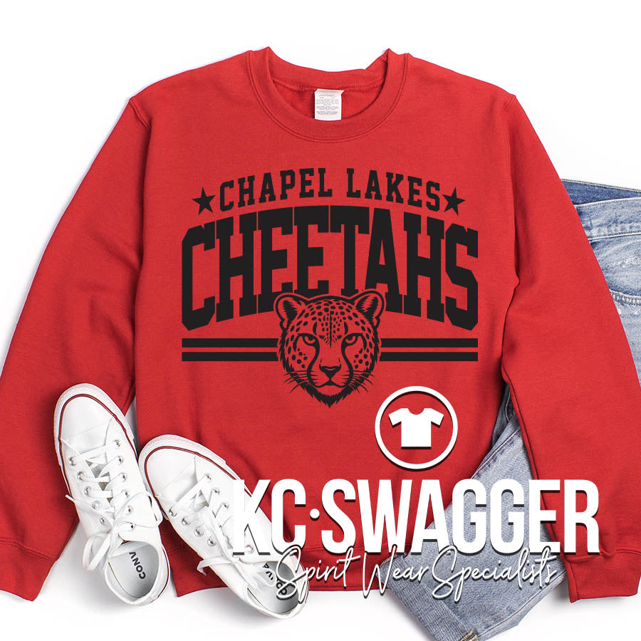 CLE CHEETAHS RED GILDAN SWEATSHIRT