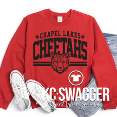 CLE CHEETAHS RED GILDAN SWEATSHIRT