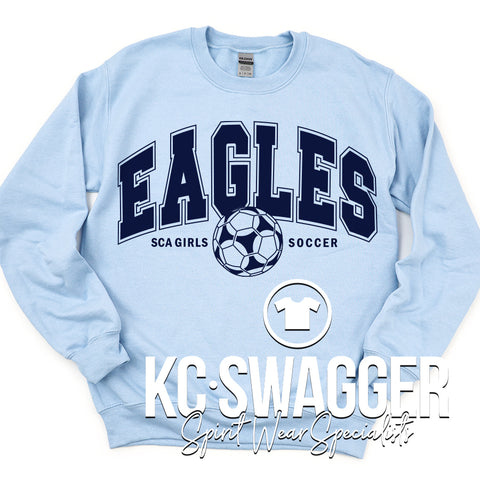 SCA GIRLS SOCCER LIGHT BLUE GILDAN SWEATSHIRT