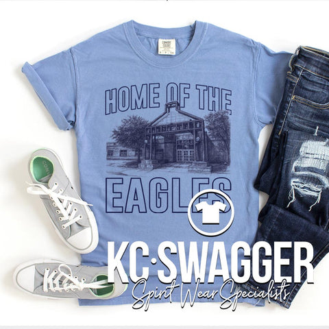 UWE EAGLES WASHED DENIM COMFORT COLORS TEE