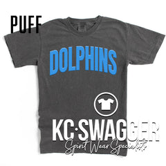DYE DOLPHINS PEPPER COMFORT COLORS TEE