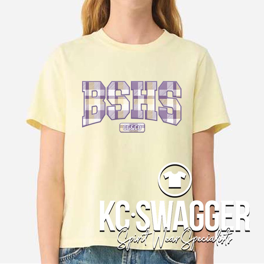 BSHS GG&CO BUTTERMILK WOMEN'S GARMENT-DYED BELLA CANVAS TEE