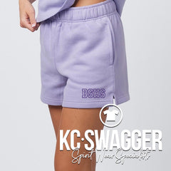 BSHS GIRLS TRACK AND FIELD ORCHID ENZA LADIES FLEECE SHORTS