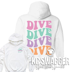 BSSHS GIRLS SWIM AND DIVE WHITE DIVE GILDAN HOODIE