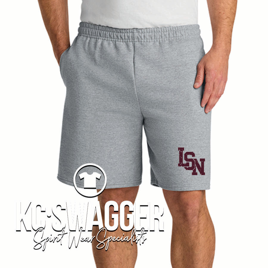 LSN BOYS SWIM AND DIVE ATHLETIC GRAY JERZEES SWEATSHORTS