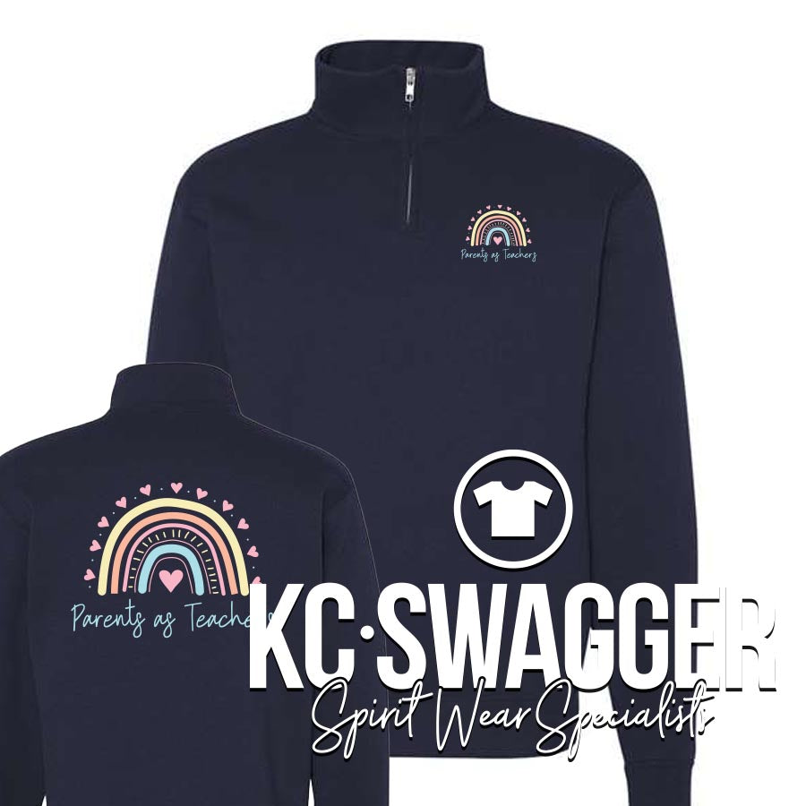 LSR7 PAT NAVY JERZEES QUARTER ZIP SWEATSHIRT
