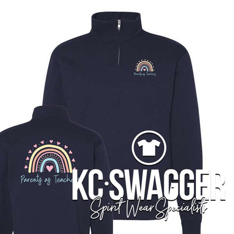 LSR7 PAT NAVY JERZEES QUARTER ZIP SWEATSHIRT