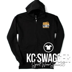 LSR7 TRANSPORTATION BLACK FULL ZIP HOODIE