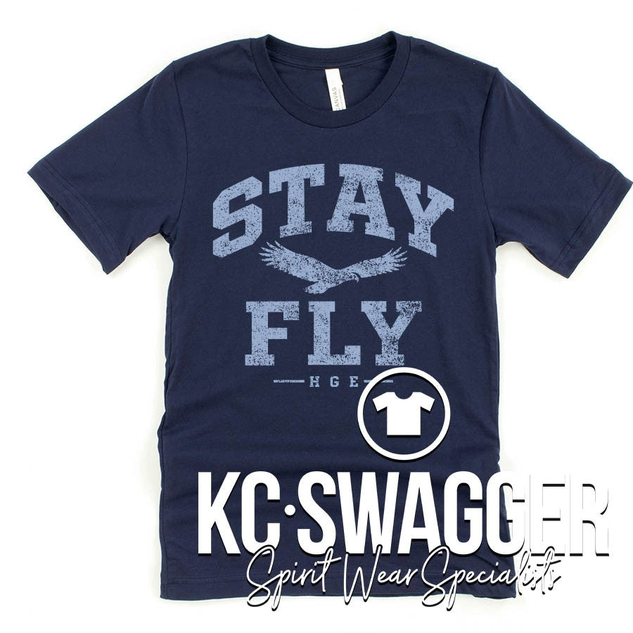 HGE HAWKS NAVY BELLA CANVAS TEE