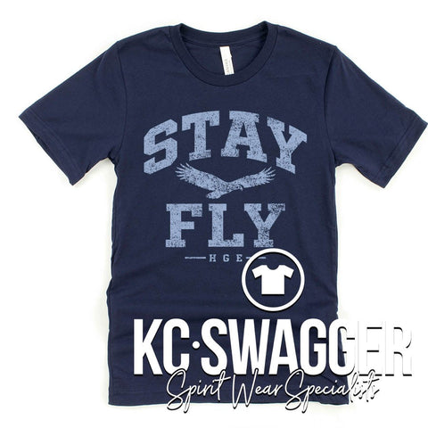 HGE HAWKS NAVY BELLA CANVAS TEE