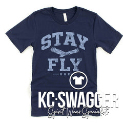 HGE HAWKS NAVY BELLA CANVAS TEE