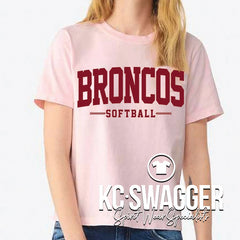 LSN SOFTBALL PINK WOMEN'S NEXT LEVEL HEAVYWEIGHT BOXY TEE