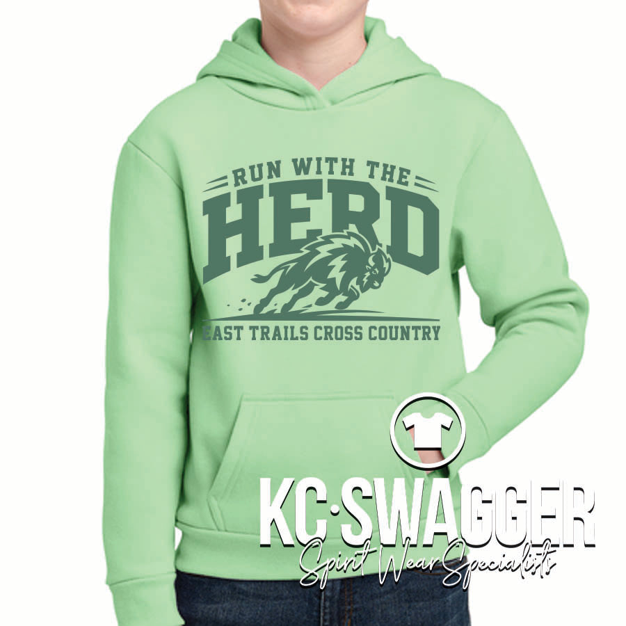 ETMS XC SPEARMINT PORT AND CO EASY FLEECE HOODIE