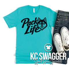 TRE TIMBERWOLVES AQUA BELLA CANVAS TEE
