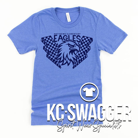 GVME EAGLES HEATHER CO BLUE BELLA CANVAS TEE