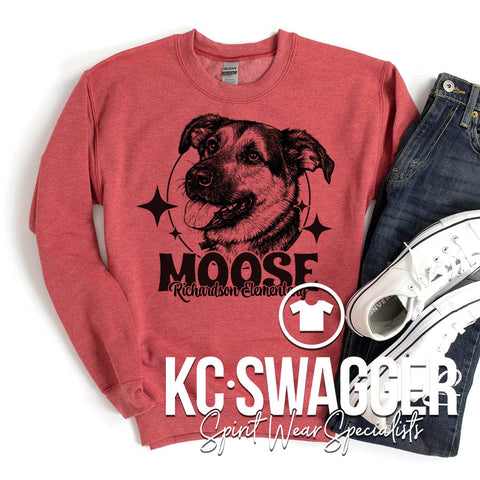 RHE ROADRUNNERS HEATHER SCARLET GILDAN SWEATSHIRT (ADULT ONLY)