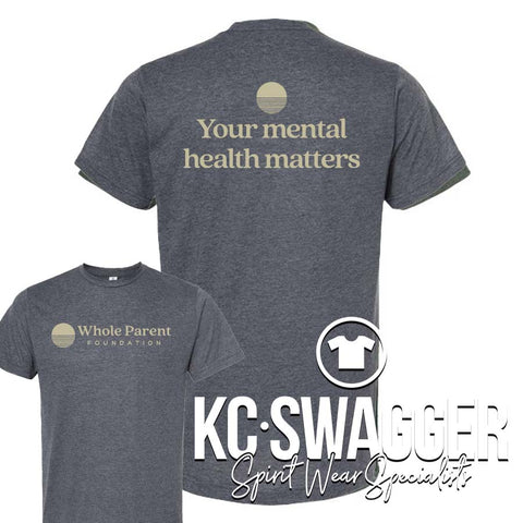 WHOLE PARENT FOUNDATION HEATHER NAVY TULTEX TEE