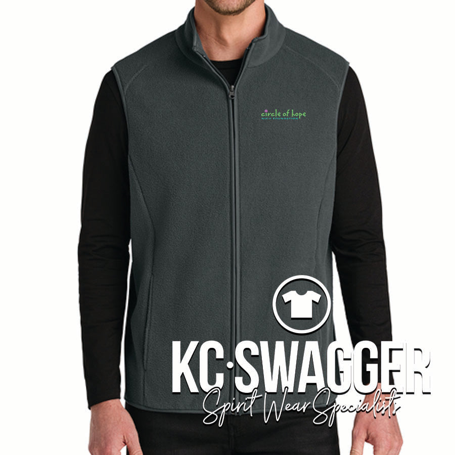 CIRCLE OF HOPE UNISEX GRAY STEEL FLEECE VEST