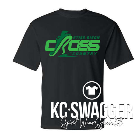 ETMS XC BLACK PERFORMANCE TEE