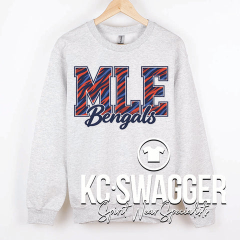 MLE BENGALS ASH PORT AND CO SWEATSHIRT